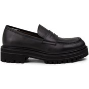 Resim Deery Hakiki Deri Siyah Kadın Loafer Ayakkabı - 01903zsyhe01 Siyah 