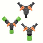 Resim 1 adet 2 Yollu Y Bölücü, 16mm Nipel Bahçe Hortumu Bağlantısı, Anahtar Bağlantıları için Ayarlanabilir, Avrupa ve Amerika Diş Standartı için Plastik Sulama Aksesuarları 