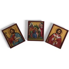 Resim İkona 3'lü Magnet Kabartma İsa Mesih Ve Kabartma Çerçeveli No 3 Karışık Renkli 