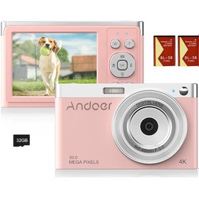 Resim Ximistore9 4k Çözünürlüklü 50mp Dijital Fotoğraf Makinesi, 16x Zoom, Titreme Önleyici, Otomatik Odaklama, Taşınabilir Çanta Dahil 