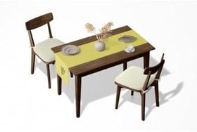 Resim Tropik Home Amerikan Servis Dijital Baskılı Sarı Lale Desen Renkli Masa Sunum Runner 40x145 