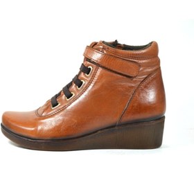 Resim Ernas Hakiki Doğal Deri Taba Cırtlı Kadın Anne Bot 