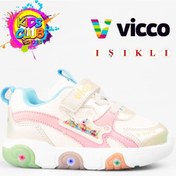 Resim Vicco Queen Işıklı Ortopedik Çocuk Spor Ayakkabı Beyaz 
