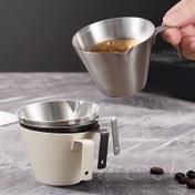 Resim 100ml & 120ml Paslanmaz Çelik Kahve Ekstraksiyon Bardağı Ölçü İşaretleriyle – Dayanıklı, Yeniden Kullanılabilir ve Bulaşık Makinesinde Yıkanabilir, Espresso ve Süt Ölçümleri için Kahve Fincanı 