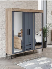 Resim Afillibebek Izmir Sürgülü Aynalı Ve Kapaklı Gardrop Dolap 