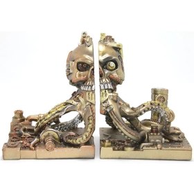 Resim Steampunk Polyester Ahtapot Kitap Stoperi 