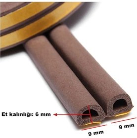 Resim Contacall Bondit 2'li Kauçuk Kapı ve Pencere Izolasyon Bandı Fitili Siyah Gri Beyaz Kahverengi 