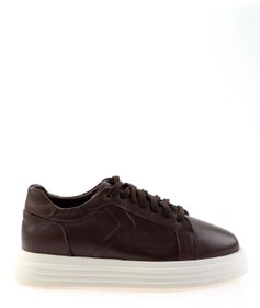Resim Bambi Kahve Hakiki Deri Erkek Sneaker E01595002543 