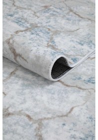 Resim Vl Yıkanabilir Kaymaz Tabanlı Luna Kesme Rulo Halı Yolluk Mavi-bej-gri 