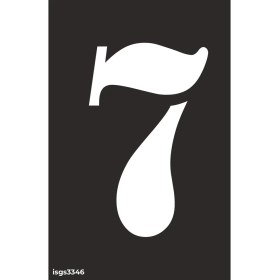 Resim İsg Tabelam 13x20cm/kompozit/7 Rakamı Boyama Şablonu Set 2 