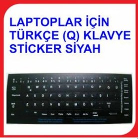 Resim Türkçe Q Klavye Etiketi Laptop Pc Sticker - 374636690 