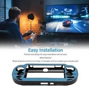 Resim PUSOKEI PS Vita 1000 Konsol için Kılıf, PSV 1000 için PS Vita 1000 için Sert Kapaklı Kılıf, Sert Alüminyum Alaşımlı Koruyucu Kılıf Sert (Açık Mavi) 