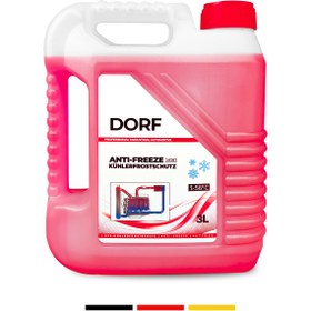 Resim dorf Germany Organik Kırmızı Antifriz Dört Mevsim Üstün Koruma 3 Lt Üretim 02/2024 