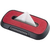 Resim Araba Güneşlik Asılı Sunroof Koltuk Geri Mendil Kutusu, Renk: Süet Kırmızı 