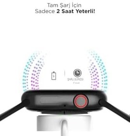 Resim Torima JD77 Yan Tuş Aktif Tam Ekranlı 45 mm Konuşma Özellikli Akıllı Saat Beyaz 