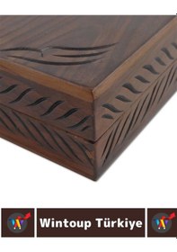 Resim Elit Yüksek Kaliteli Uzun Ömürlü Aile Ev Arkadaş Kahve Cafe Oyun Takımı Oymalı Masif Tavla Takımı 