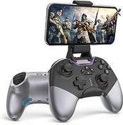 Resim TAOZKAM Nintendo Switch/Lite/OLED için kontrol cihazı, telefon montaj klipsli oyun kumandası, anahtar/Windows PC/iPhone/iPad/Android için çift titreşimli programlanabilir çok fonksiyonlu kumanda 