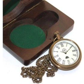 Resim MCM Group Ahşap Kutulu Pirinç Köstekli Saat Model 7 