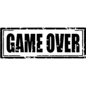 Resim Game Over Sticker 10 x 4 cm 