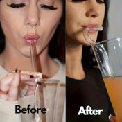 Resim 1 adet Anti-Aging Pipet - Plastik, Şeffaf, Yeniden Kullanılabilir, Gıda Güvenli, Pürüzsüz İçecekler, Sıkıntı İçecekleri ve İçecekler için Ergonomik Tasarım, İçecek Aksesuarı | Ergonomik Pipet | Plastik Pipet 