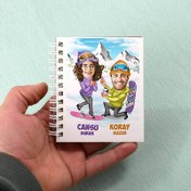 Resim Kış Tatilinde Aşk Karikatürlü Defter 