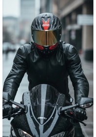Resim Gıvı 50.x Sharkbıte Mat 1 Renkli 1 Şeffaf Vizörlü Motosiklet Kask Gold Vizör + Şeffaf 