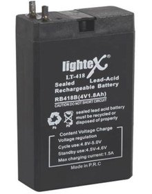 Resim Lightex Akü 4v 1.8ah Işıldak Fener 7.5x5x2 cm 