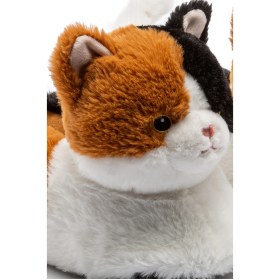 Resim Renkli Kedi Kadın Hayvanlı Panduf Beyaz-kahverengi 36/41 Beyaz/kahve 