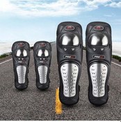Resim Flybuy Pro-bikerker Rh-1010 Motosiklet Sıcak Tutma Anti-düşme Paslanmaz Çelik Koruyucu Dişli Dizlik + Dirseklik Siyah 