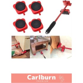 Resim Carlburn Özel Üretim Abs Plastik Tekerlekli Basit Ağır Beyaz Eşya Mobilya Kaydırma Aleti Aparatı Krikolu Set 