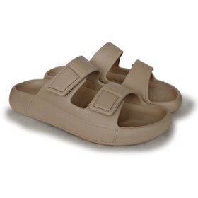 Resim Oregon Shoes Feelup Comfort Taban Eva Erkek Plaj Havuz Deniz Günlük Cırtlı Terlik Vizon 