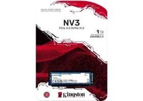 Resim Kingston NV3 1 TB M.2 NVMe SSD 2000 MB/s Okuma 1000 MB/s Yazma Hızı ile Yüksek Performans 