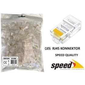 Resim Speed Sp-u100 Cat6 Rj45 Konnektör 100 Adet 