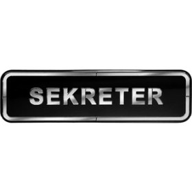 Resim Eym Abs Lüx Çift Katlı Yönlendirme Levhası Siyah-Gümüş Sekreter 