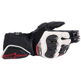 Resim Alpinestars SP-8 V3 AirFlow Korumalı Motosiklet Eldiveni Siyah / Beyaz / Kırmızı 
