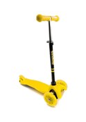 Resim Led Işıklı 3 Tekerlekli Sarı Mini Scooter 