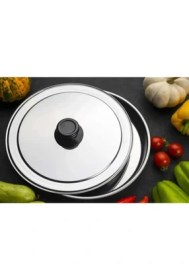 Resim Baydursan Paslanmaz Çelik Tencere&tava Kapağı Parlak Kalın Metal Kapak 