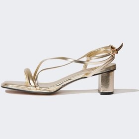 Resim DeFacto Kadın Yüksek Taban Suni Deri Topuklu Sandalet E2521AX25SMGD1 