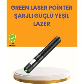 Resim 5000MW Yeşil Lazer Pointer Profesyonel Uzun Menzilli Nemere 
