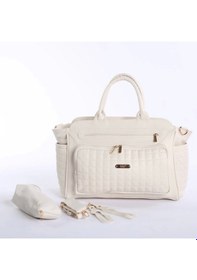 Resim M&y Juno Deri Anne Bebek Bakım Çantası 7281 Krem 