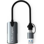 Resim Mena Rise Type-C To Usb 2in1 Video Capture Yakalama Kartı Uçlu Hdmı To Type-C Pc Bilgisayar Video Adaptör Çevirici 