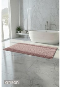 Resim Zayn Pudra Ayak Havlusu - 70x130cm, 790gr, %100 Pamuk, Spa Ve Otel Banyo Paspası, Günlük Kullanıma pudra 