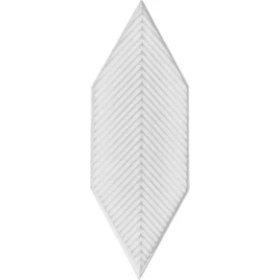 Resim Armada Çini 05X15 cm Çizgili Yaprak Desen Beyaz Çini Seramik Karo 