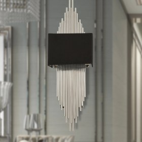 Resim Apliqa Cannes Krom Kaplamalı Modern Duvar Lambası Yatak Odası-Yatak Başı Tasarım Aplik 