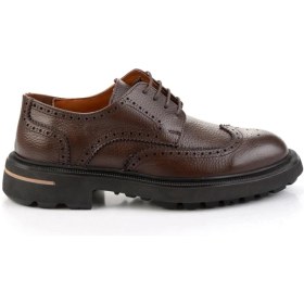 Resim Kahve Hakiki Deri Erkek Oxford Ayakkabı E01597000340 