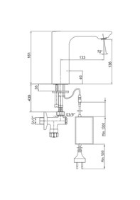 Resim Eca 108108043 Elektrikli Tek Su Girişli Compact Fotoselli Lavabo Musluğu 
