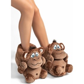 Resim Twigy Monkey Unisex Hayvanlı Panduf Kahverengi 36/43 