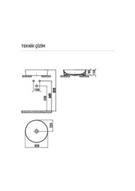 Resim Creavit UL145 Ultra Setüstü Çanak Lavabo 45 CM 
