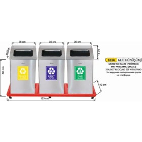 Resim Arı Metal Geri Dönüşüm Bazalı 3 Lü 