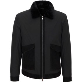 Resim Siyah Deri - Tekstil Erkek Deri Mont - E23KKM310482-Q7W 